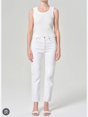 Agolde Riley Crop White SZ28
